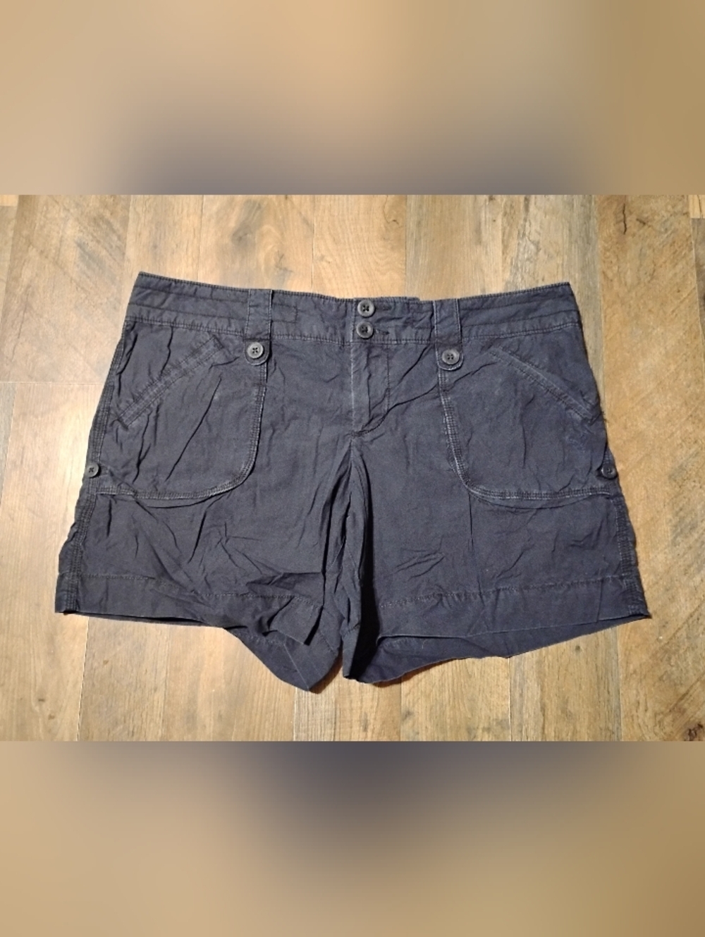 American Eagle Outfitters Black Button-Pocket Bermuda Shorts Women's Size: 12